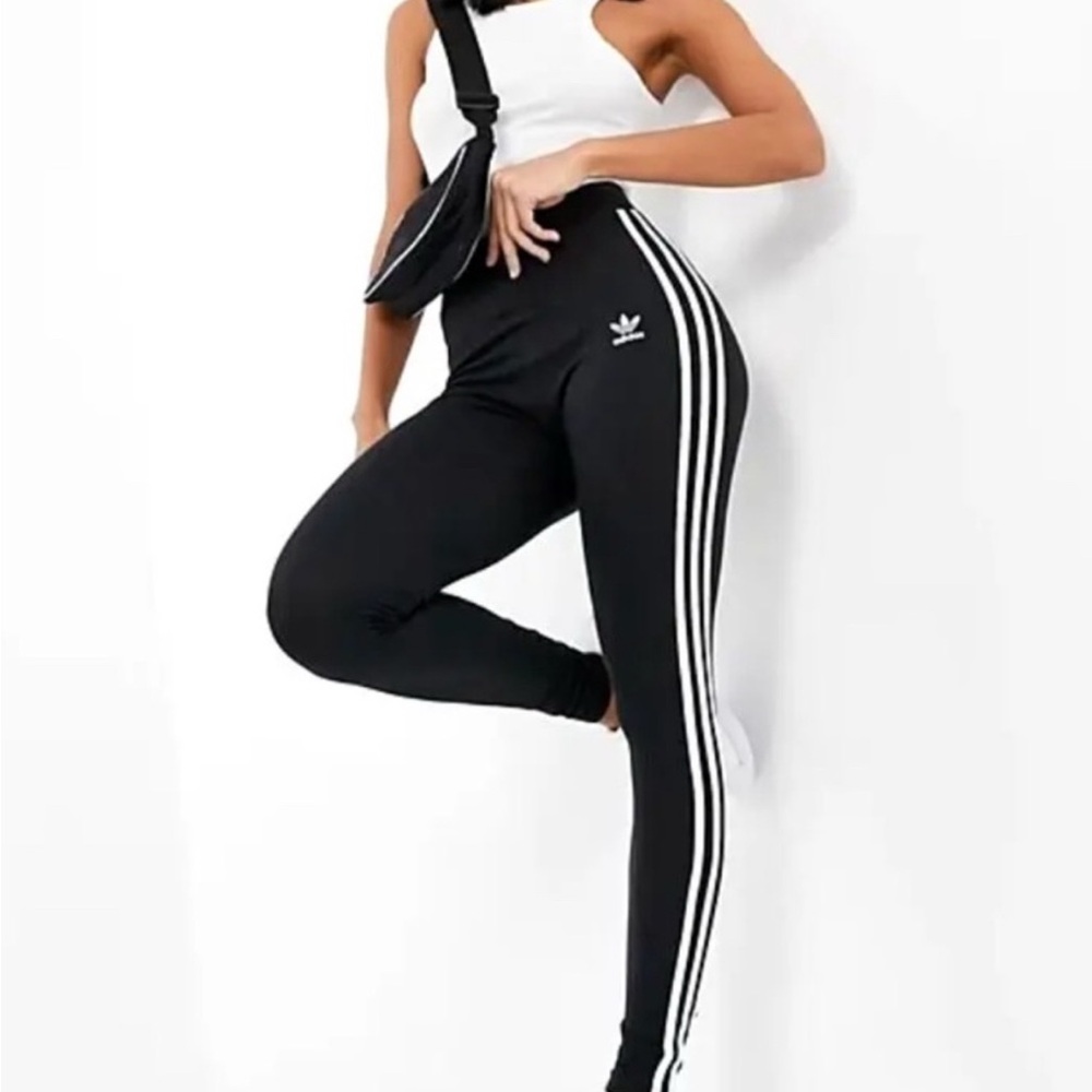 Adidas Original’s Women's Black White Stripe Leggings XXS